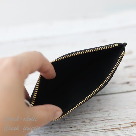 NWT Tory Burch Thea Small Pebble Leather Flat Wallet Crossbody in Black - Picture 7 of 12